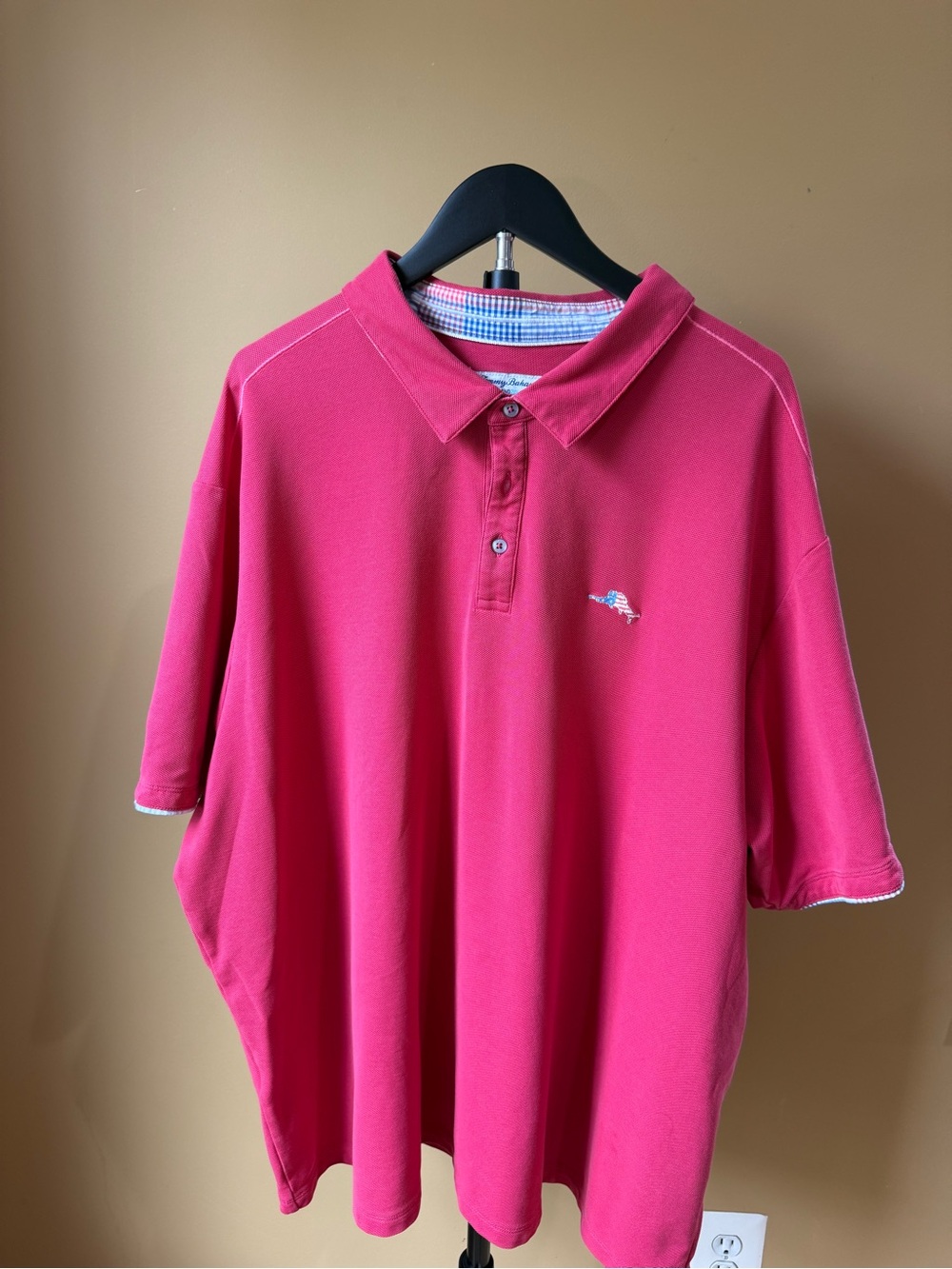 Tommy Bahama Red Polo with Embroidered Logo